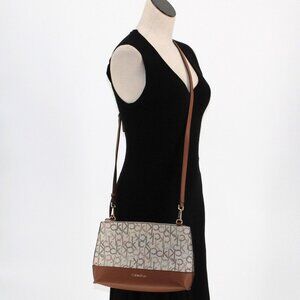 Calvin Klein Brown Crossbody Bag with Adjustable Strap